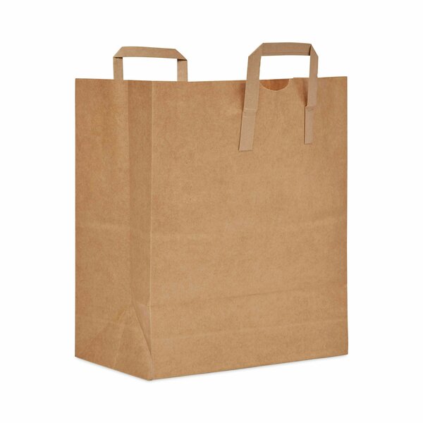 Ajm Packaging Handle Bag, 14 x 22.5, Brown, 400PK BAG HB70NP4C